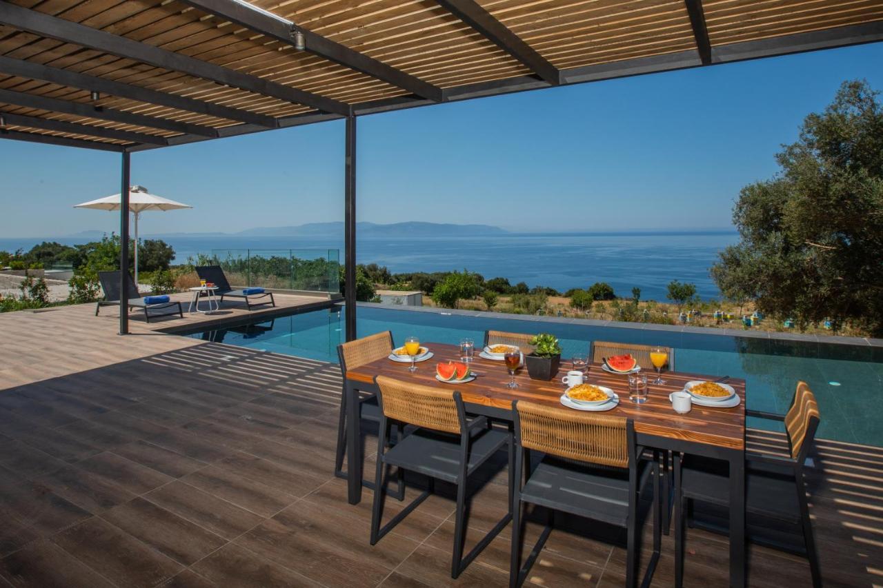 Brand New Villa Lefka With Private Pool At Platies Plateies Bagian luar foto