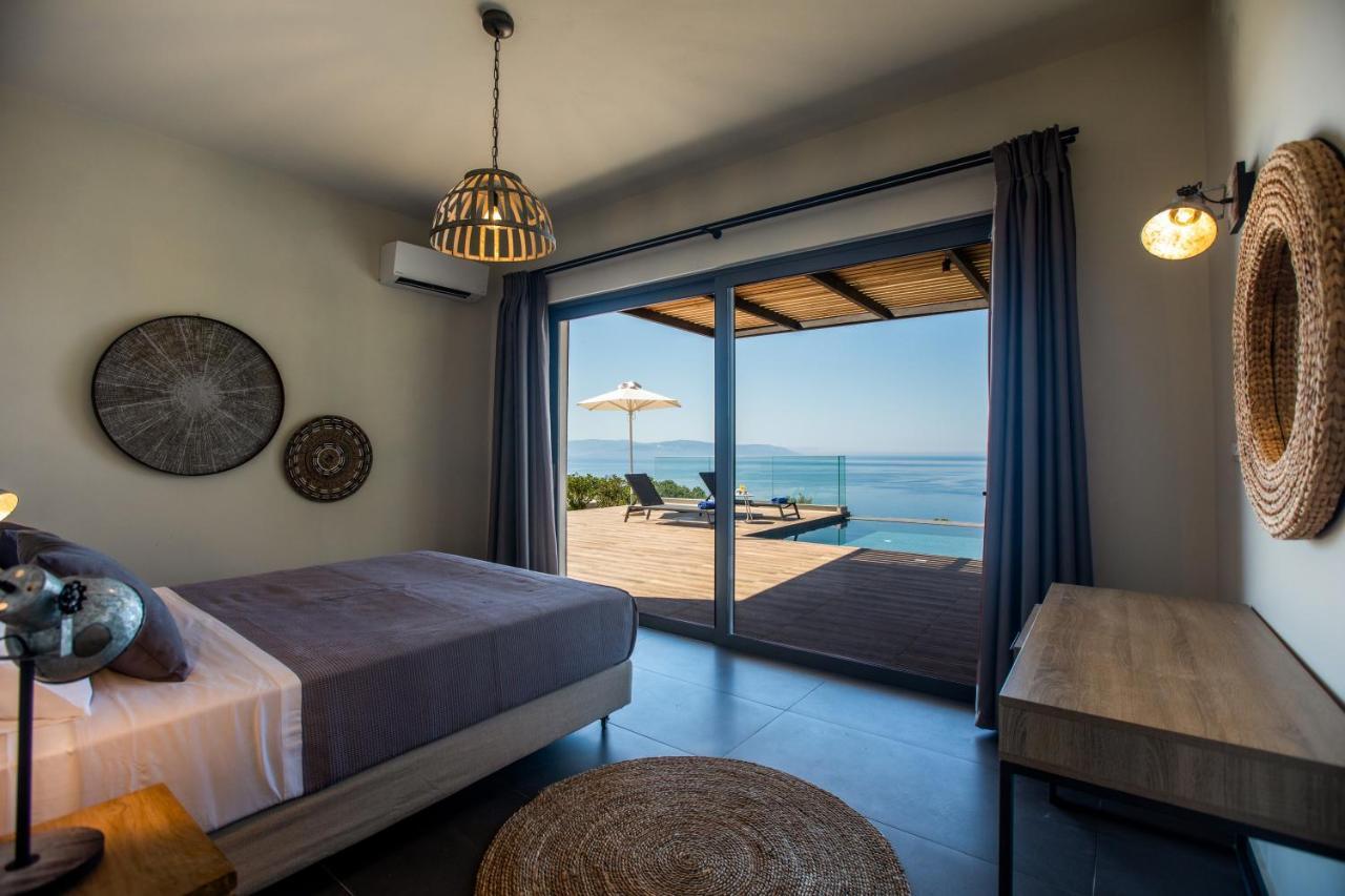 Brand New Villa Lefka With Private Pool At Platies Plateies Bagian luar foto